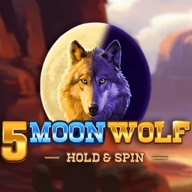 5 Moon Wolf slot logo by Apparat Gaming at Realz Casino