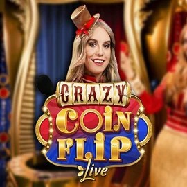 Crazy Coin Flip by Evolution, showcased at realzcasinologin.com – game logo